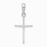 10K / 14K White Gold 10KW Polished Cross Pendant - Product Photo