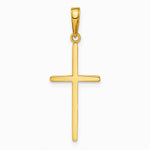 10K / 14K Yellow Gold Polished Cross Pendant - Product Photo