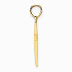 10K / 14K Yellow Gold Polished Cross Pendant - Product Photo