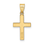 10K / 14K Yellow Gold Polished Cross Charm - Product Photo