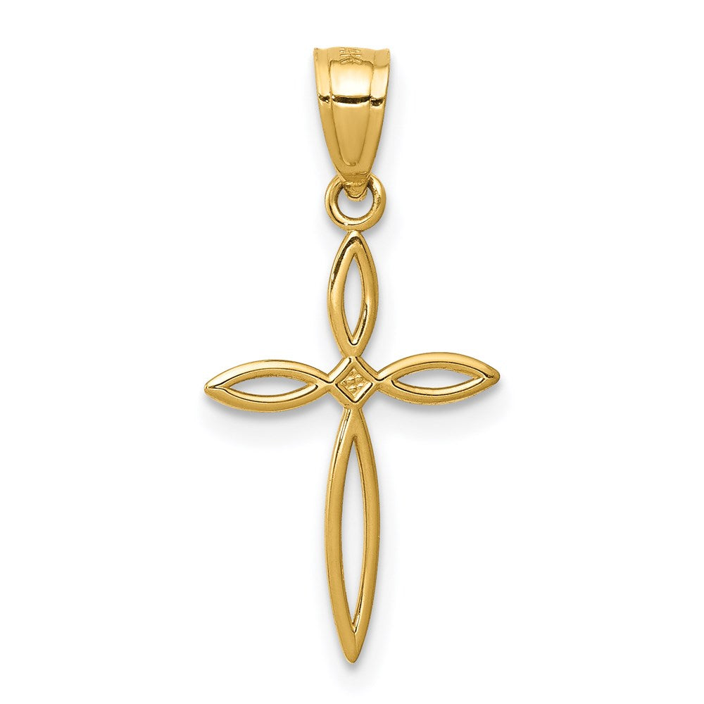 14k Passion Cross Charm - Product Photo