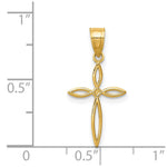 14k Passion Cross Charm - Product Photo