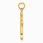 10K / 14K Yellow Gold Budded Cross Charm - Product Photo