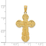 14k Satin Crucifix Pendant - Product Photo