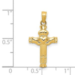 14k Claddagh Cross Charm - Product Photo