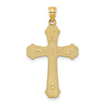 14k Two-tone Hearts Cross Pendant - Product Photo
