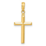 10K / 14K Yellow Gold Reversible Latin Cross Pendant - Product Photo