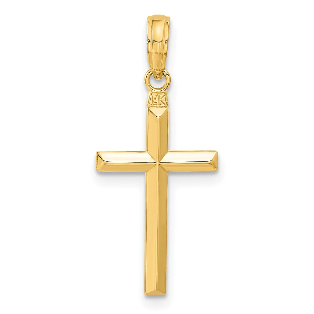 10K / 14K Yellow Gold Reversible Latin Cross Pendant - Product Photo