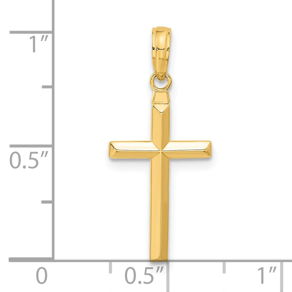 10K / 14K Yellow Gold Reversible Latin Cross Pendant - Product Photo
