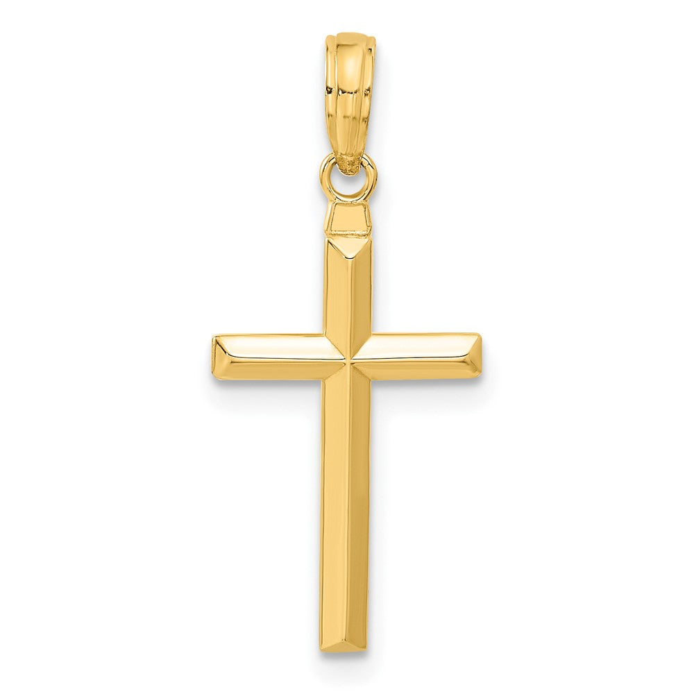 10K / 14K Yellow Gold Reversible Latin Cross Pendant - Product Photo