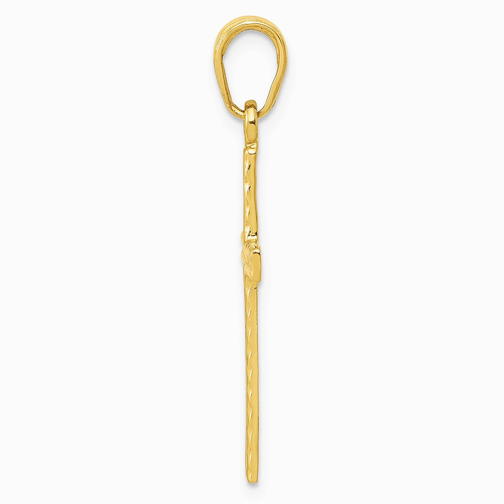 10K / 14K Yellow Gold Latin Cross Pendant - Product Photo
