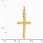 10K / 14K Yellow Gold Latin Cross Pendant - Product Photo