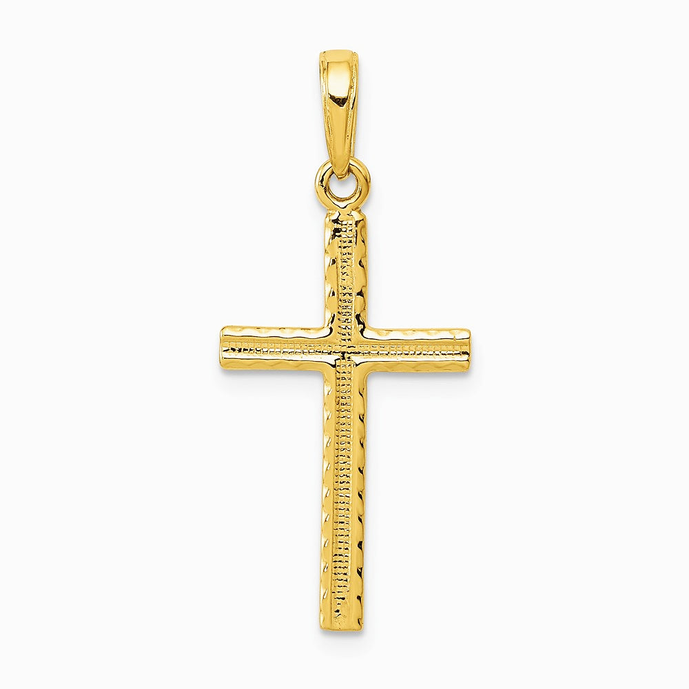 10K / 14K Yellow Gold Latin Cross Pendant - Product Photo