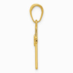 10K / 14K Yellow Gold Polished Cross Charm - Product Photo