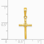 10K / 14K Yellow Gold Polished Cross Charm - Product Photo