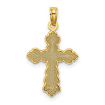 14k Scalloped Cross Charm - Product Photo