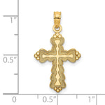 14k Scalloped Cross Charm - Product Photo