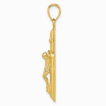 10K / 14K Yellow Gold INRI Crucifix Pendant - Product Photo