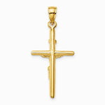 10K / 14K Yellow Gold INRI Crucifix Pendant - Product Photo