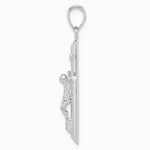 10K / 14K White Gold INRI Crucifix Pendant - Product Photo