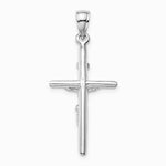 10K / 14K White Gold INRI Crucifix Pendant - Product Photo