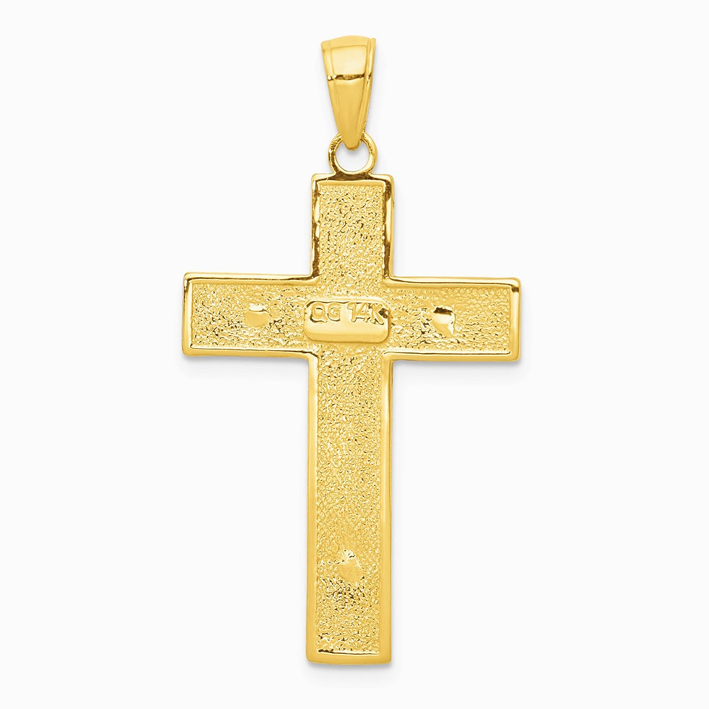 10K / 14K Yellow Gold Crucifix Pendant - Product Photo