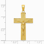 10K / 14K Yellow Gold Crucifix Pendant - Product Photo