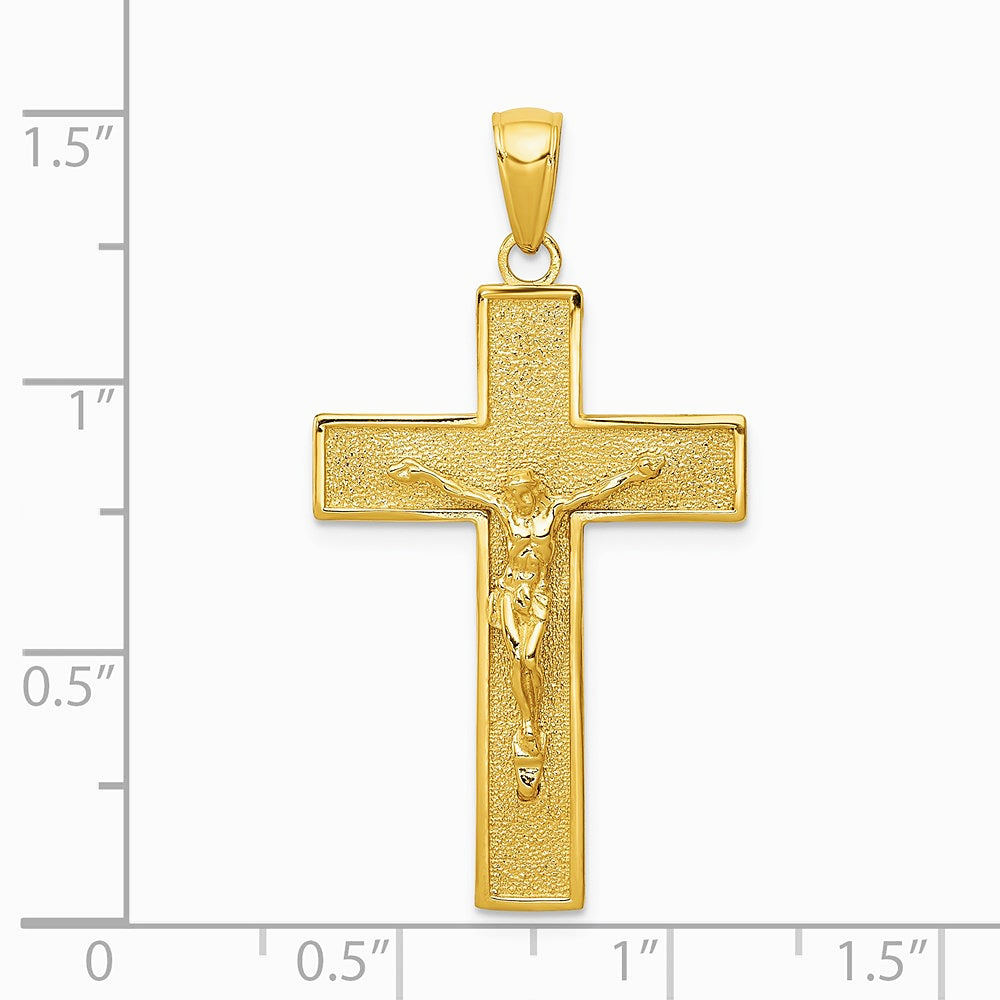 10K / 14K Yellow Gold Crucifix Pendant - Product Photo
