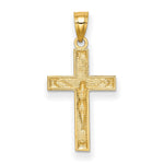 14k Diamond-cut Crucifix Pendant - Product Photo