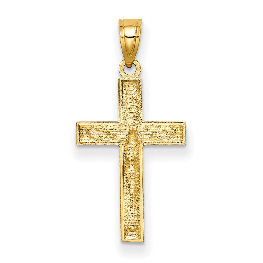 14k Diamond-cut Crucifix Pendant - Product Photo