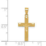 14k Diamond-cut Crucifix Pendant - Product Photo