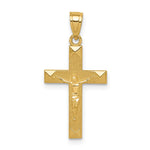 14k Diamond-cut Crucifix Pendant - Product Photo