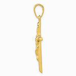10K / 14K Yellow Gold Crucifix Pendant - Product Photo