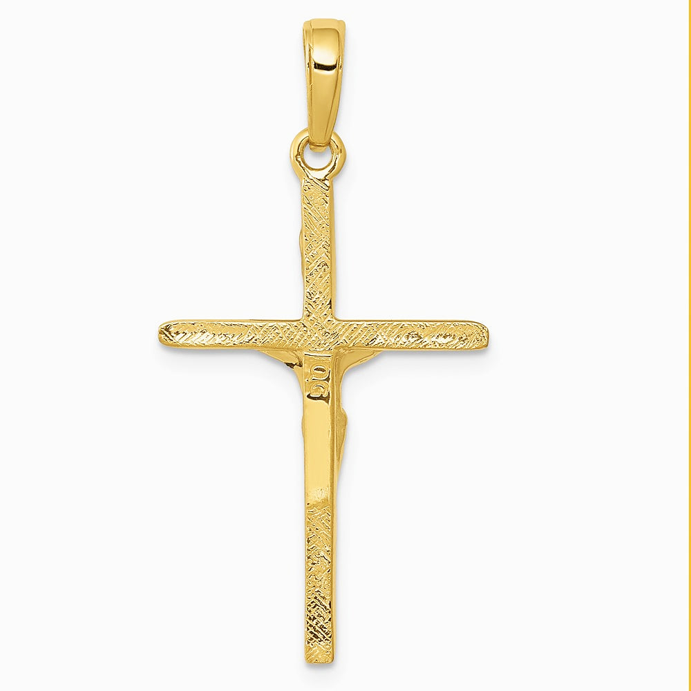 10K / 14K Yellow Gold Crucifix Pendant - Product Photo