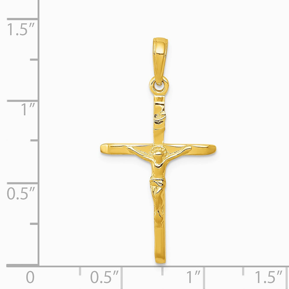 10K / 14K Yellow Gold Crucifix Pendant - Product Photo