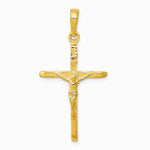 10K / 14K Yellow Gold Crucifix Pendant - Product Photo