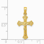 10K / 14K Yellow Gold INRI Crucifix Charm - Product Photo