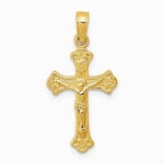 10K / 14K Yellow Gold INRI Crucifix Charm - Product Photo