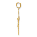 14k Diamond-cut Crucifix Pendant - Product Photo