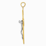 10K / 14K Two-tone Crucifix Pendant - Product Photo