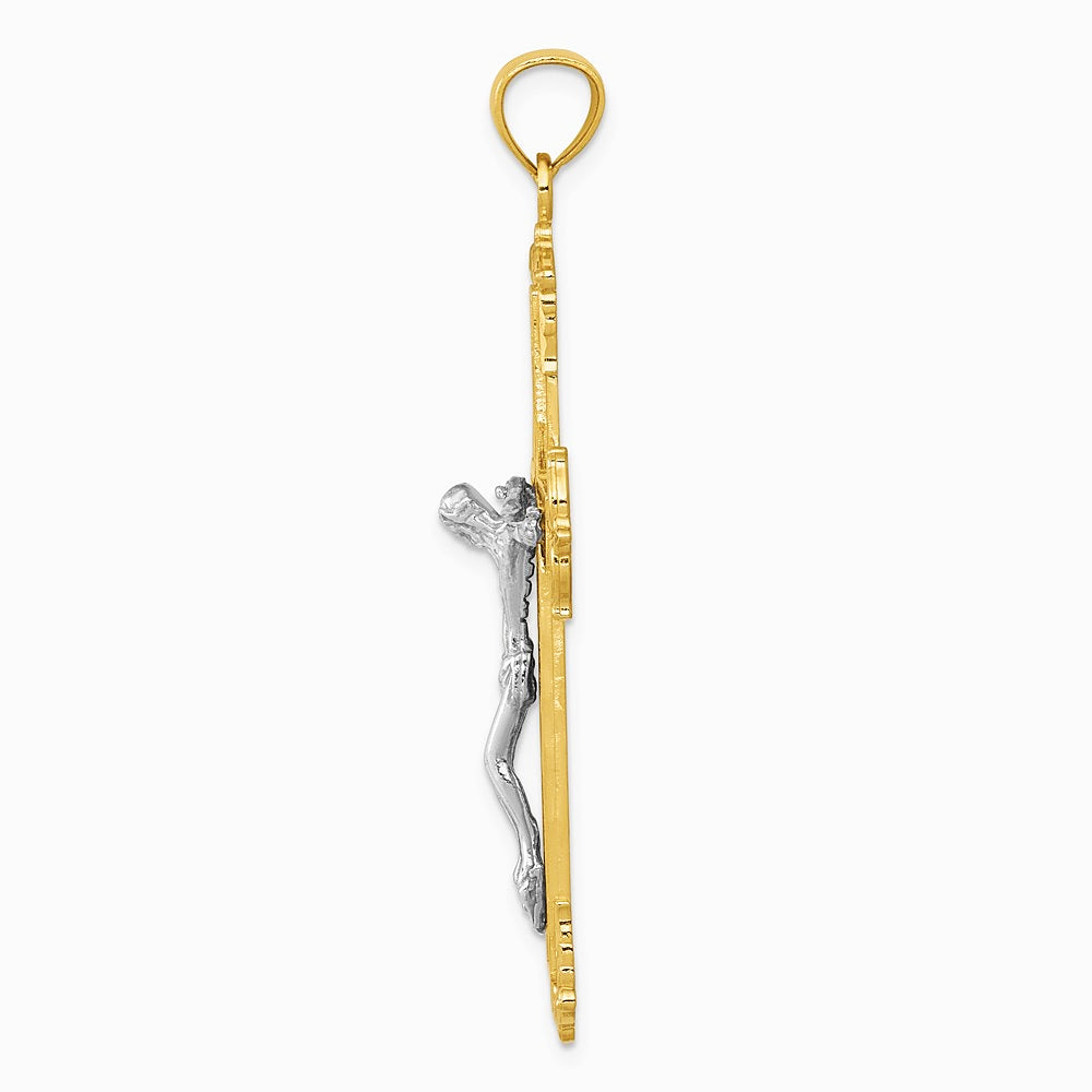 10K / 14K Two-tone Crucifix Pendant - Product Photo