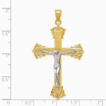 10K / 14K Two-tone Crucifix Pendant - Product Photo