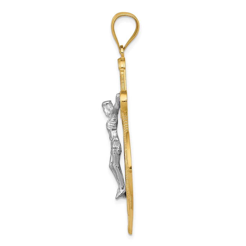 14K Two-tone Mariner's Crucifix Pendant - Product Photo