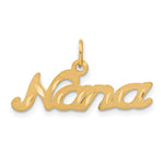14k Satin NANA Charm - Product Photo
