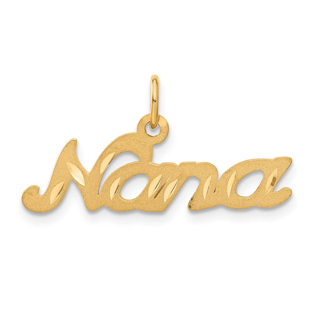 14k Satin NANA Charm - Product Photo