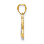 14k w/Rhodium Polished Dove w/Olive Branch Pendant - Product Photo