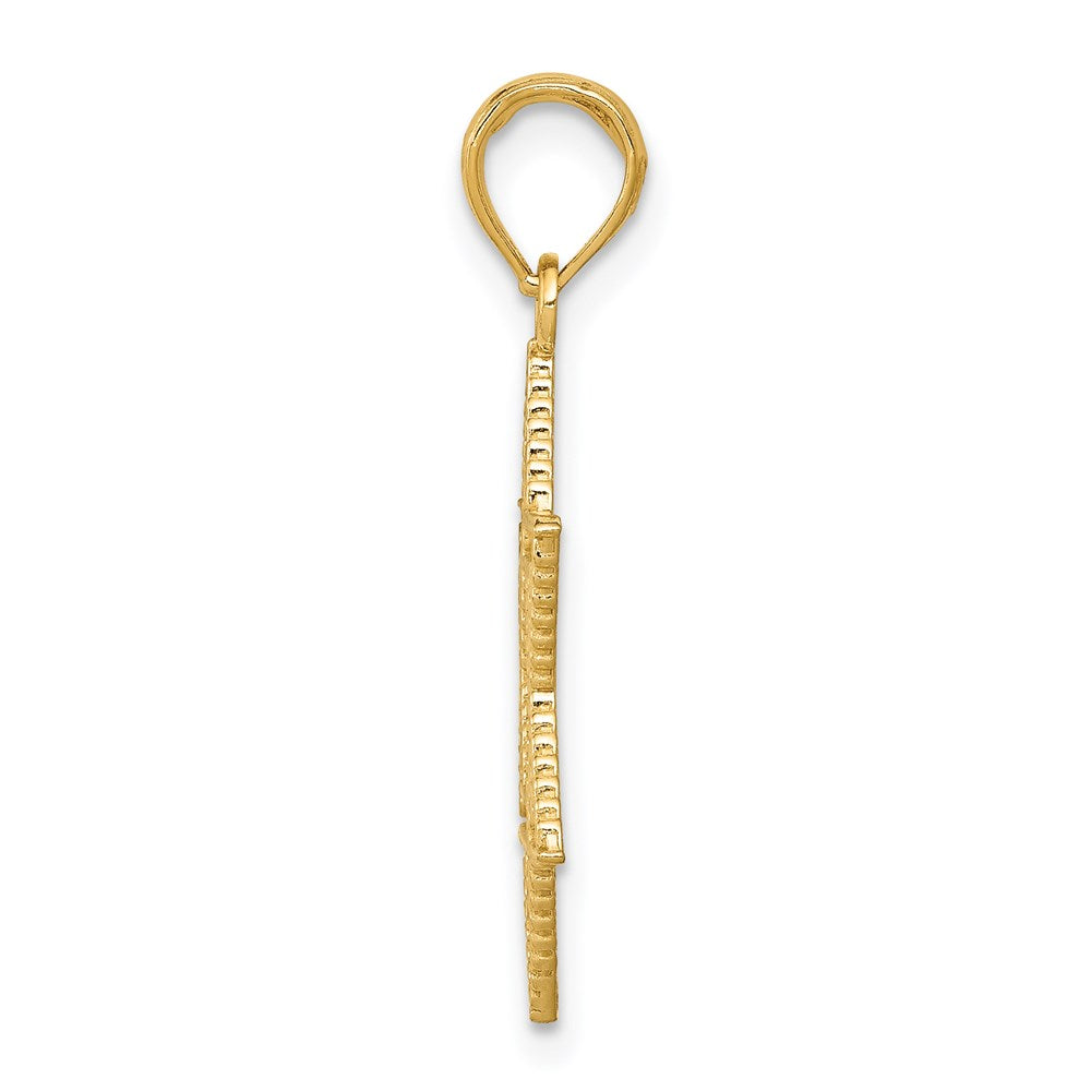 10K / 14K Yellow Gold Star of David Pendant - Product Photo