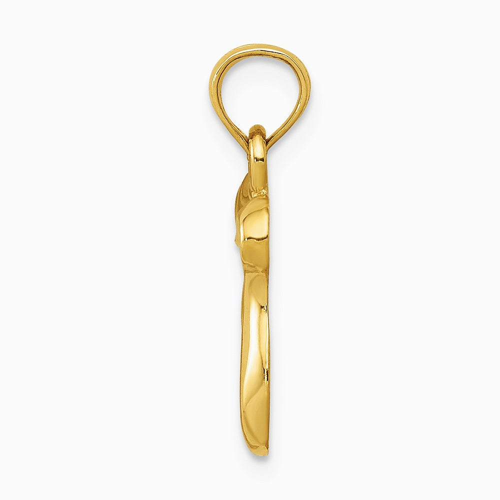 10K / 14K Yellow Gold Chai Pendant - Product Photo