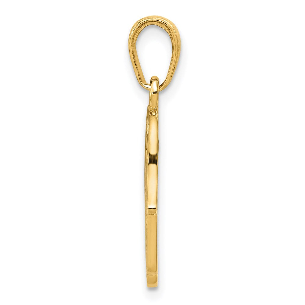 10K / 14K Yellow Gold Hamsa W/Star Of David Pendant - Product Photo
