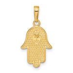 10K / 14K Yellow Gold Hamsa W/Star Of David Pendant - Product Photo